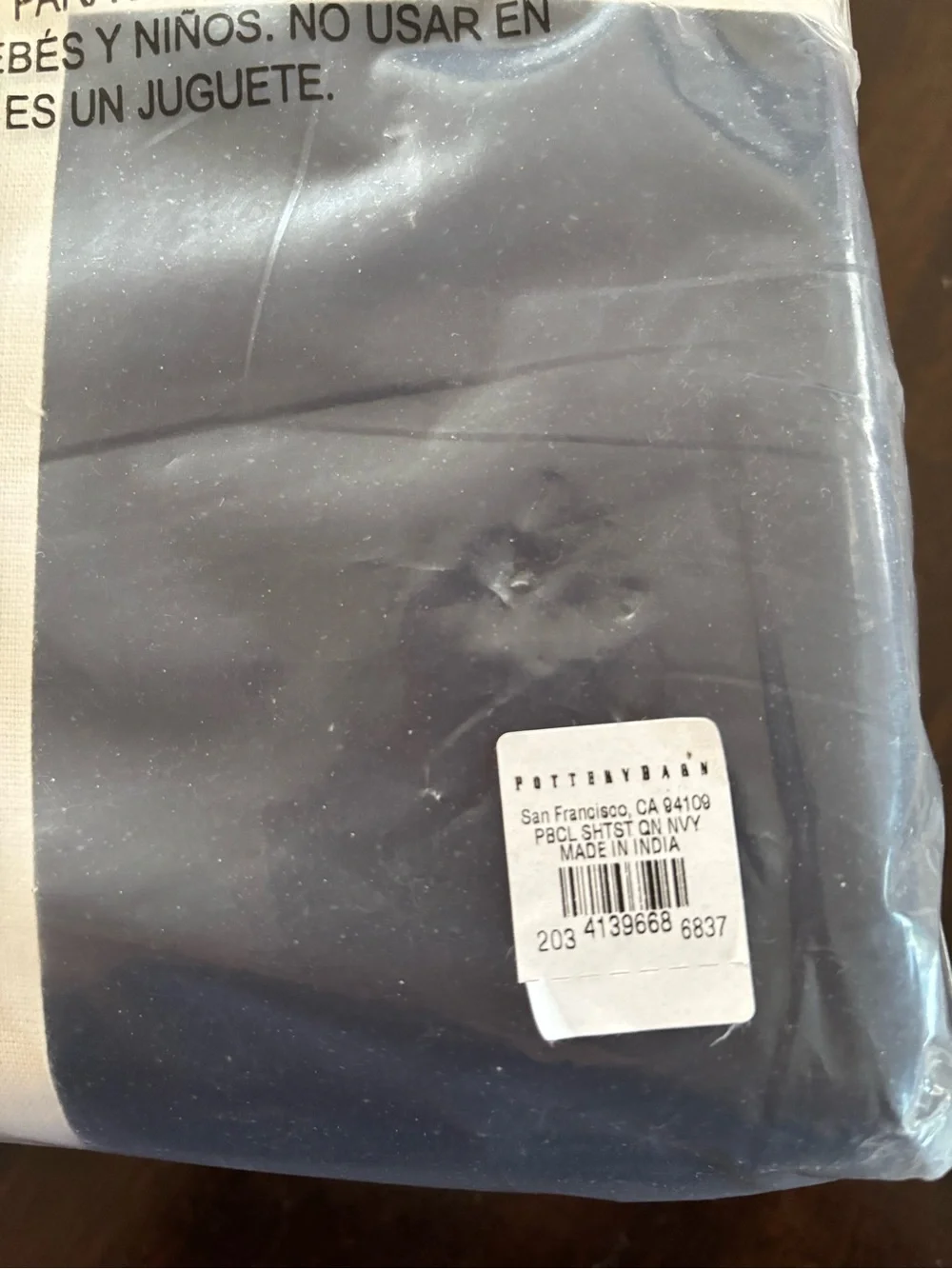 Pottery Barn Classic Percale Queen Sheet Set in Navy Blue